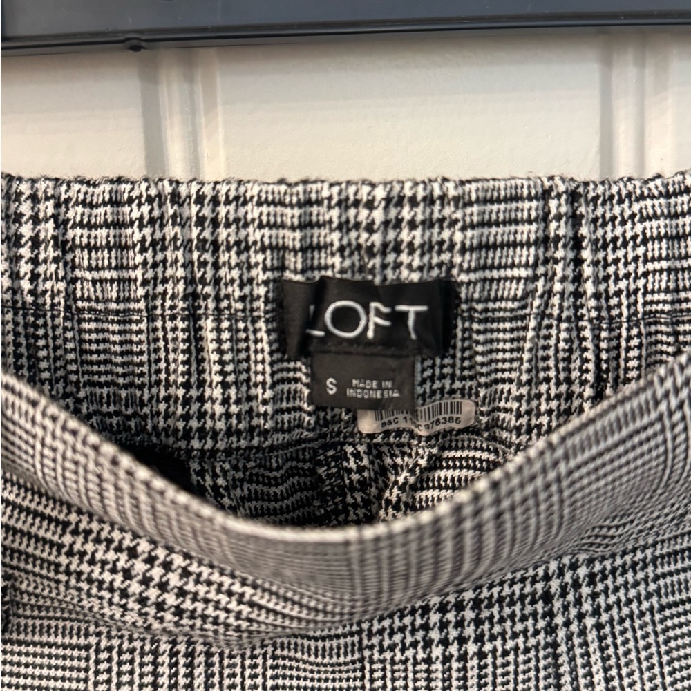 Black and White Pleated Dress Pants